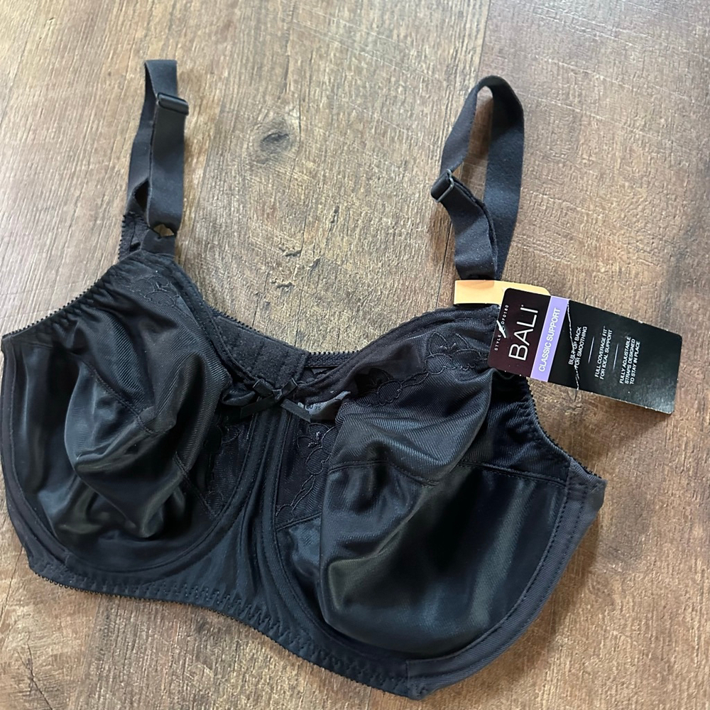 Women's BALI Black Classic Support Bra 34DD